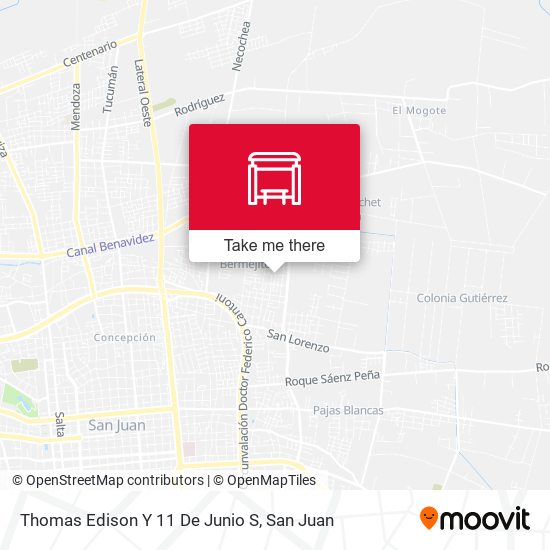 Thomas Edison Y 11 De Junio S map