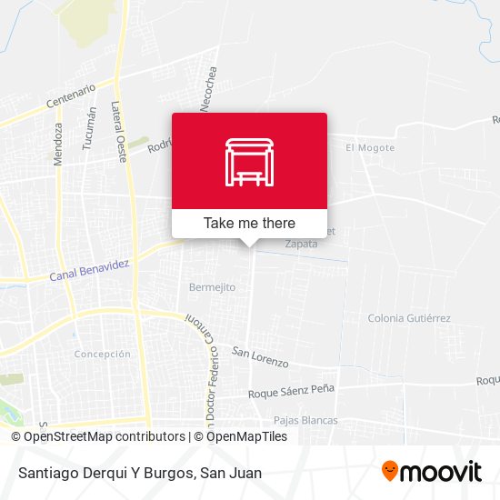 Mapa de Santiago Derqui Y Burgos