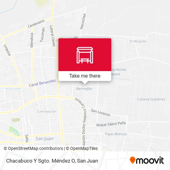 Mapa de Chacabuco Y Sgto. Méndez O