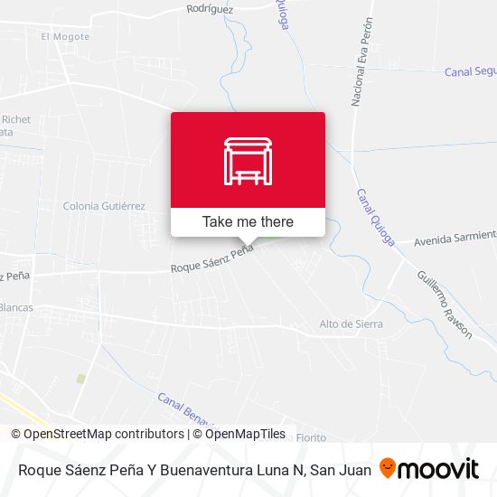 Roque Sáenz Peña Y Buenaventura Luna N map