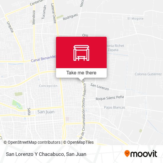 San Lorenzo Y Chacabuco map