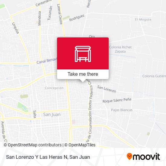 San Lorenzo Y Las Heras N map