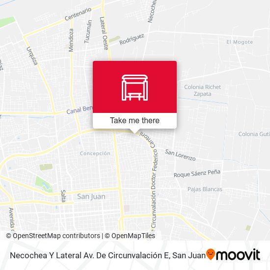 Necochea Y Lateral Av. De Circunvalación E map