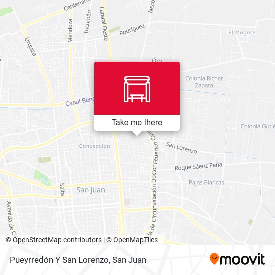 Pueyrredón Y San Lorenzo map