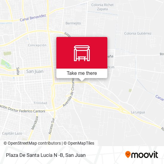 Plaza De Santa Lucía N -B map