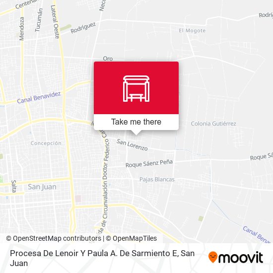 Procesa De Lenoir Y Paula A. De Sarmiento E map