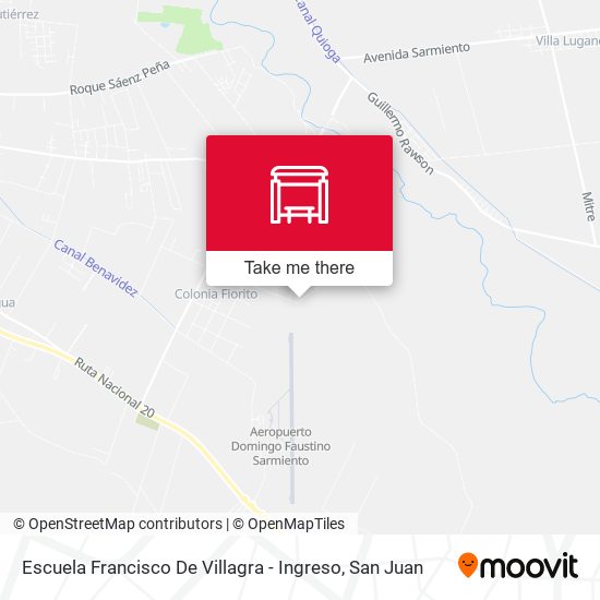 Escuela Francisco De Villagra - Ingreso map