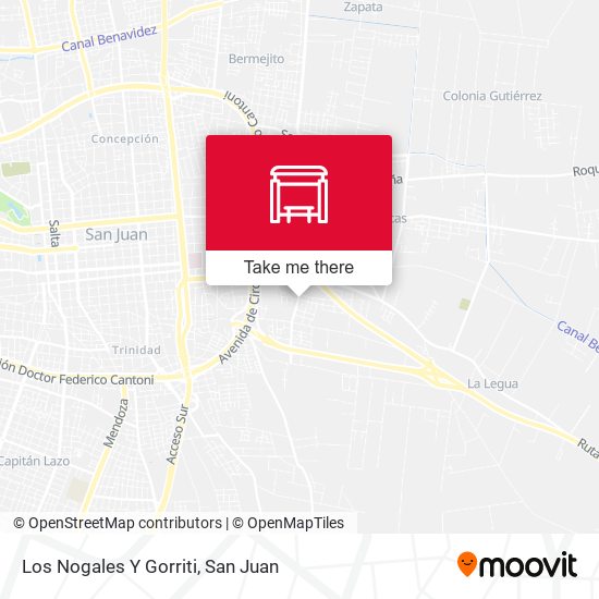 Los Nogales Y Gorriti map