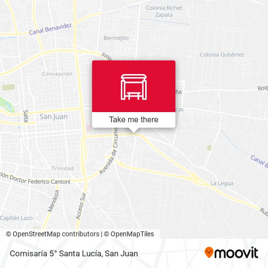 Mapa de Comisaría 5° Santa Lucía