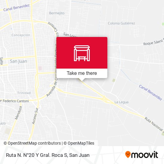 Ruta N. N°20 Y Gral. Roca S map