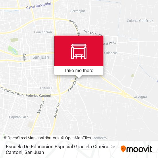 Escuela De Educación Especial Graciela Cibeira De Cantoni map