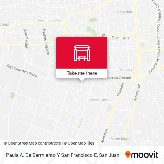 Paula A. De Sarmiento Y San Francisco E map