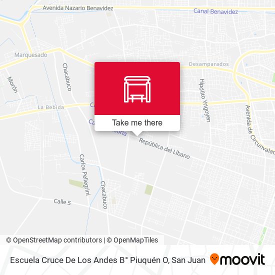 Mapa de Escuela Cruce De Los Andes B° Piuquén O