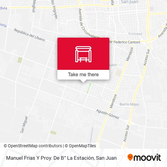 Manuel Frias Y Proy. De B° La Estación map
