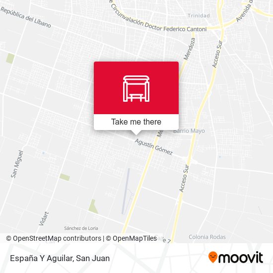 España Y Aguilar map