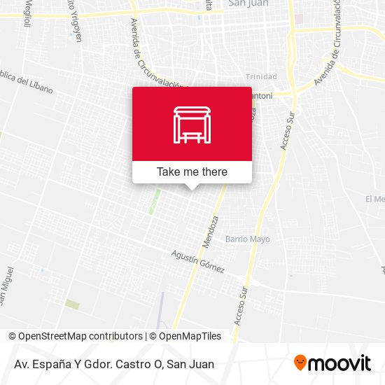 Av. España Y Gdor. Castro O map