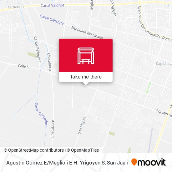 Agustín Gómez E / Meglioli E H. Yrigoyen S map