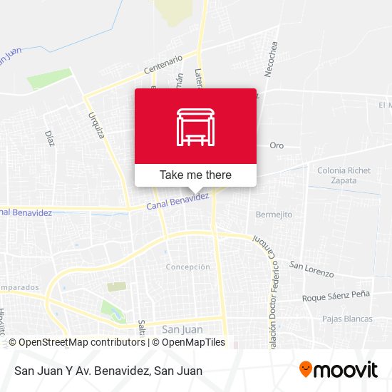 San Juan Y Av. Benavidez map