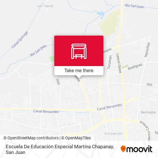Escuela De Educación Especial Martina Chapanay map