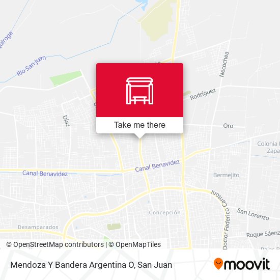Mendoza Y Bandera Argentina O map