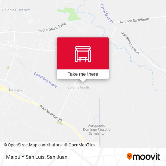 Maipú Y San Luis map