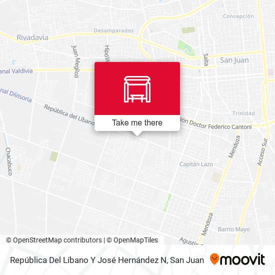Mapa de República Del Líbano Y José Hernández N