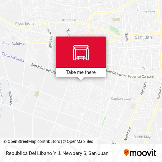 Mapa de República Del Líbano Y J. Newbery S