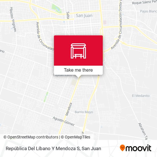 República Del Líbano Y Mendoza S map