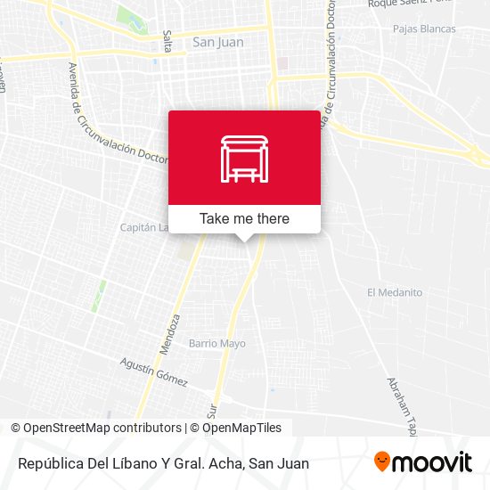 Mapa de República Del Líbano Y Gral. Acha