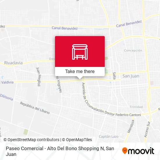 Paseo Comercial - Alto Del Bono Shopping N map