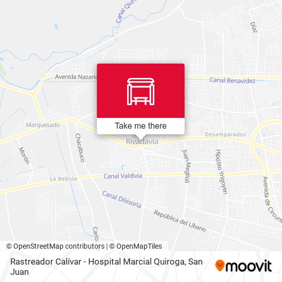 Mapa de Rastreador Calívar - Hospital Marcial Quiroga