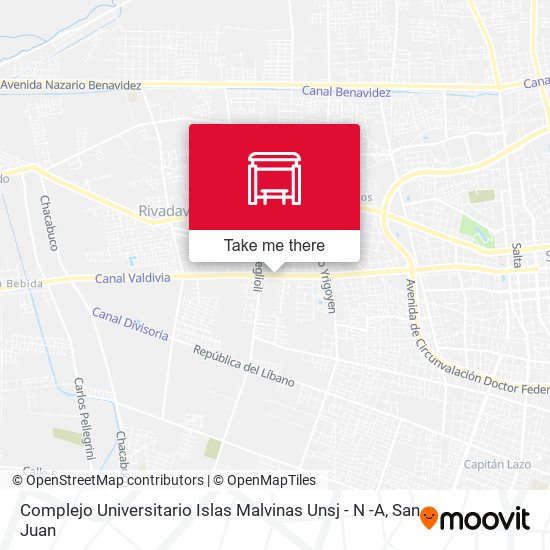 Complejo Universitario Islas Malvinas Unsj - N -A map