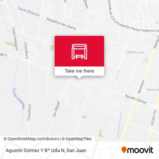 Agustín Gómez Y Bº Uda N map