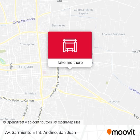 Av. Sarmiento E Int. Andino map
