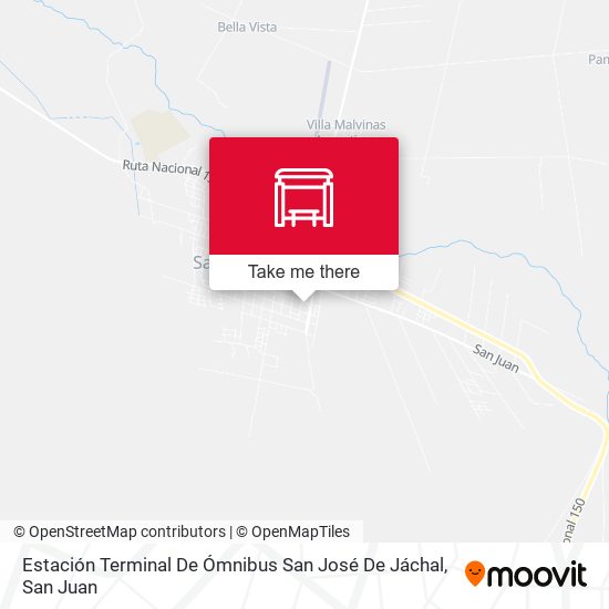Mapa de Estación Terminal De Ómnibus San José De Jáchal