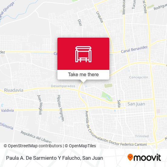 Paula A. De Sarmiento Y Falucho map