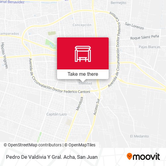 Pedro De Valdivia Y Gral. Acha map