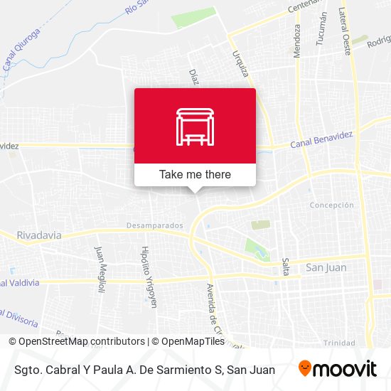 Sgto. Cabral Y Paula A. De Sarmiento S map