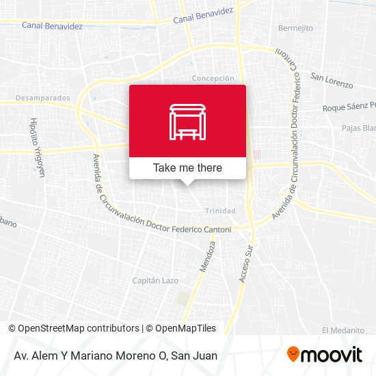 Av. Alem Y Mariano Moreno O map