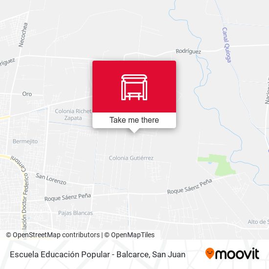 Mapa de Escuela Educación Popular - Balcarce