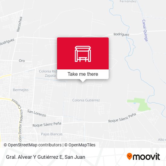 Mapa de Gral. Alvear Y Gutiérrez E
