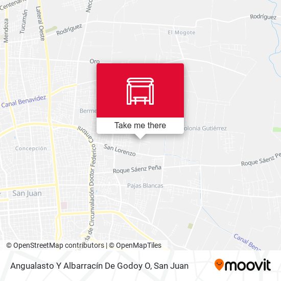 Mapa de Angualasto Y Albarracín De Godoy O
