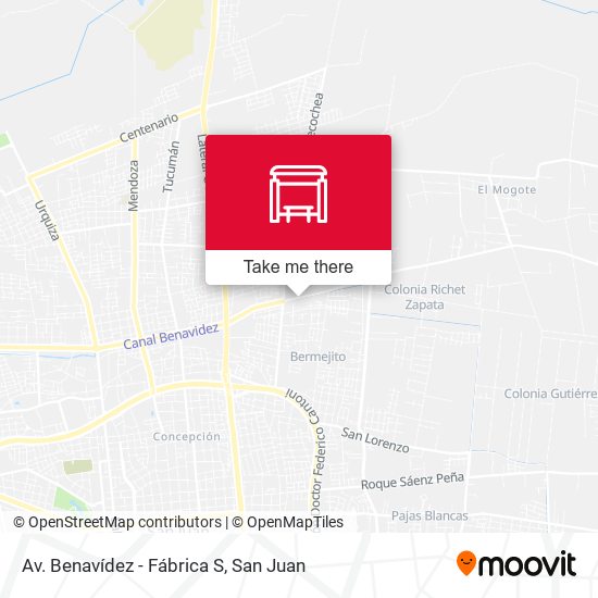 Av. Benavídez - Fábrica S map
