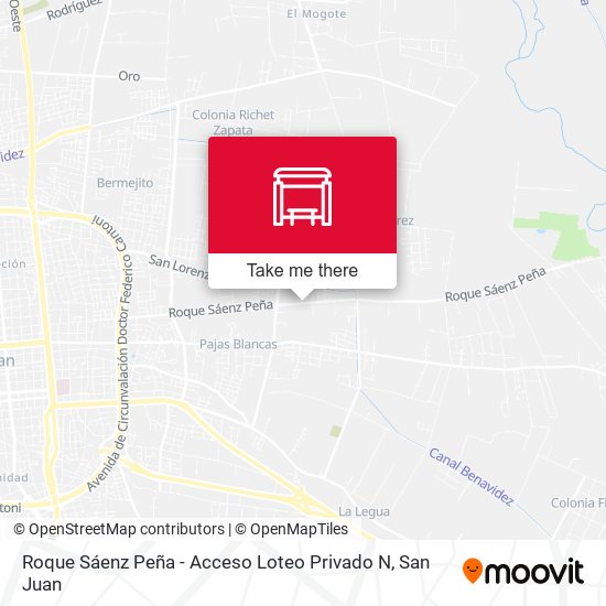 Roque Sáenz Peña - Acceso Loteo Privado N map