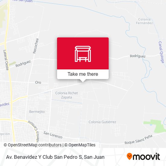 Av. Benavídez Y Club San Pedro S map