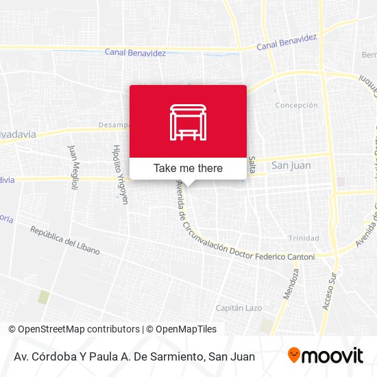 Av. Córdoba Y Paula A. De Sarmiento map