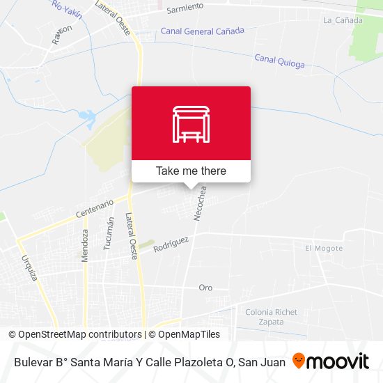 Bulevar B° Santa María Y Calle Plazoleta O map