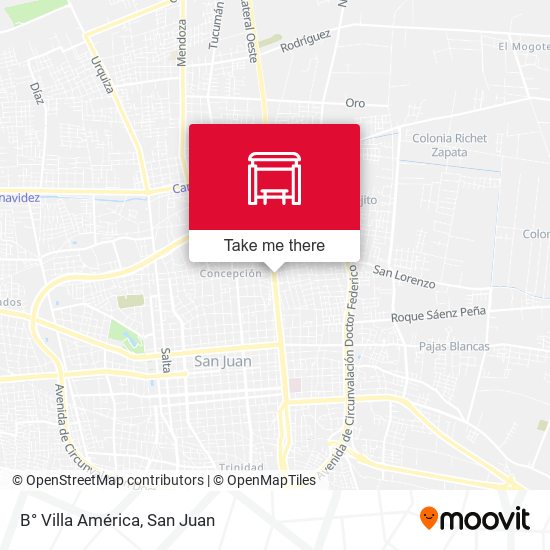 B° Villa América map