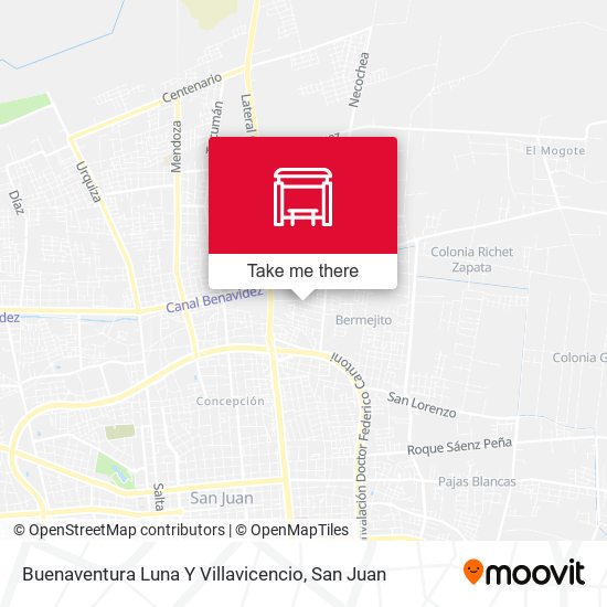 Mapa de Buenaventura Luna Y Villavicencio