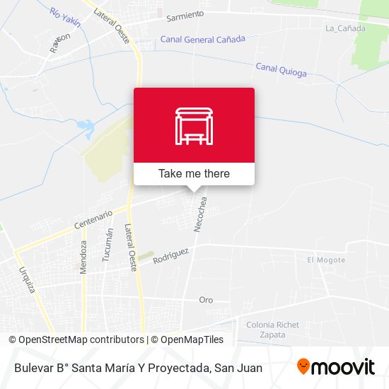 Bulevar B° Santa María Y Proyectada map